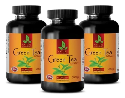 energy supplement - GREEN TEA Extract Pills 300mg - body detox - 3 Bottles - Image 1 of 4