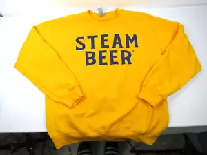 Official Anchor Steam "Steam Beer" Yellow Sweatshirt - Men's M - San Francisco - Picture 1 of 5