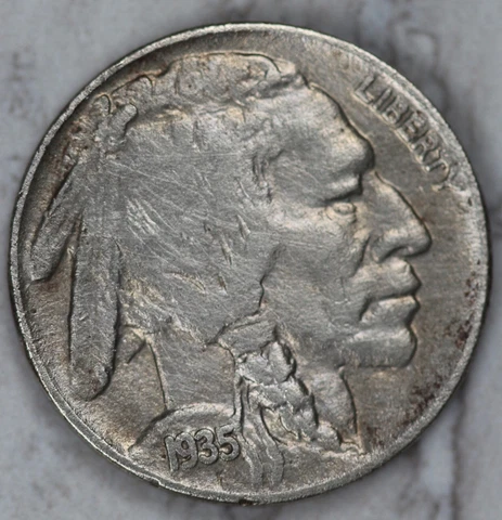 1935 Buffalo Nickel FULL HORN DDR FS-801 ERROR Cover