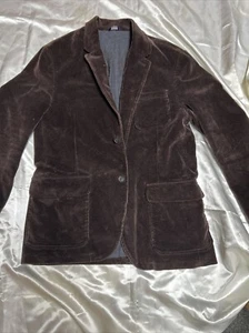 Gap Corduroy Blazer Men's ,Large Dark Brown Two Button Jacket Sport Coat Jacket - Picture 1 of 12