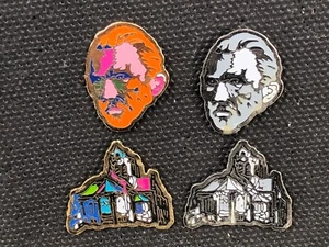 4 pins pin enamel PEINTRE ART VAN GOGH L'EGLISE D'AUVERS SUR OISE - Picture 1 of 1