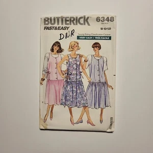Butterick Fast & Easy 6348 Misses 8-12  Maternity Dress Jumper Top Vintage 80s - Picture 1 of 7