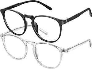 Blue Light Blocking Glasses Women/Men,Retro round anti Eyestrain Computer Gaming - Picture 1 of 12