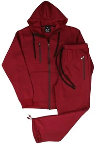MEN'S CLASSIC SOLID WARM OPEN BOTTOM FLEECE SWEAT SUIT WITH DRAWSTRING'S S - 5XL - Picture 1 of 63