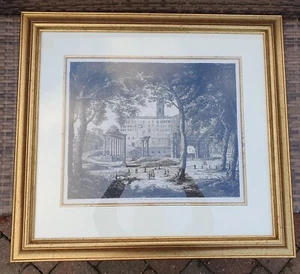 Framed Luigi Rossini Engraving Foro Romano e Monte Capitolino 63 x 71 cm - Picture 1 of 9