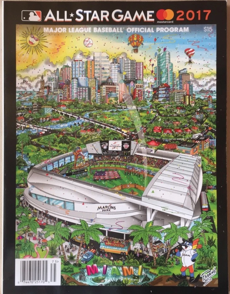 2017 MARLINS ALL STAR GAME PROGRAM SPECIAL FAZZINO ART LIMITED EDITION 7238 - Image 1 of 1