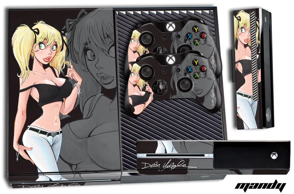 Designer Skin für Xbox One 1 Gaming Konsole + 2 Controller Aufkleber Mandy - Bild 1 von 1