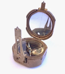 Stanley Compass: London Natural Sine Nautical Brass Surveying Sighting Survival - Picture 1 of 8