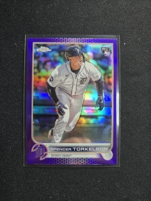 2022 Topps Chrome Baseball Spencer Torkelson RC Purple Refractor #USC100 - Image 1 of 2