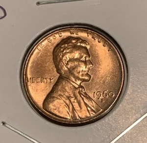 1960-D Lincoln Cent RPM-49 – Re-Punched Mintmark Error – BU Red - Picture 1 of 3