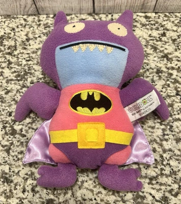 Boneca feia GUND DC Comics Ice-Bat As Batman 10" boneca de pelúcia rosa roxa - Imagem 1 de 4