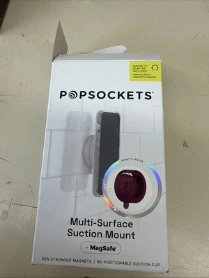 PopSockets Multi-Surface Magnetic Suction Phone Mount w/MagSafe - Metallic Red - Image 1 of 4