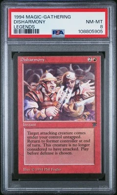 DISHARMONY Legends Rare Reserved List PSA 8 MTG [Nostalgium] - Image 1 of 2