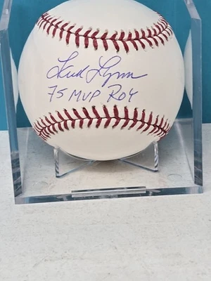 Fred Lynn Autographed MLB Baseball with 75 MVP & Roy Inscribed Steiner COA - Image 1 of 4