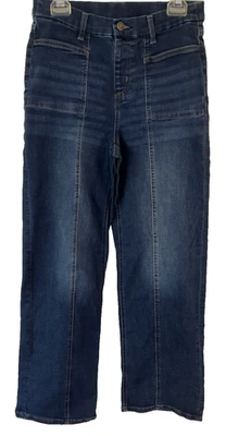 Denim & Co. Easy Stretch Jeans Wide Leg Sz 8 Blue Denim A455564 Women GG794 - Image 1 of 4