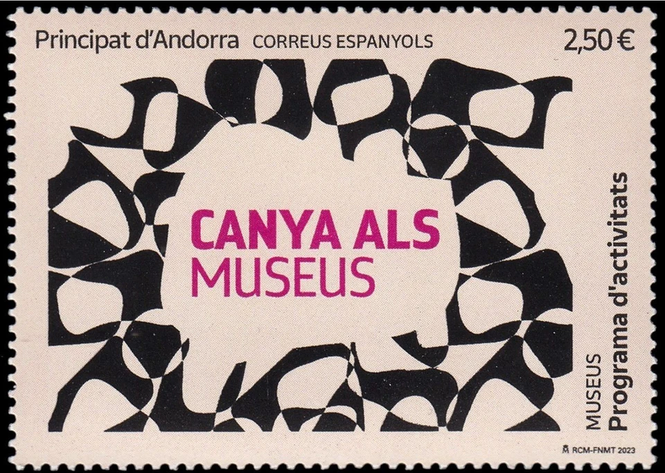 Sello Andorra 2023 Edifil 550 ** Programa de Actividades Museos Canya Als Foto 1 de 1