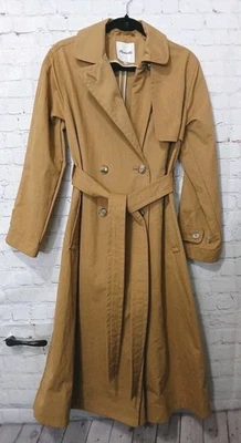 Madewell Signature Trench Coat SZ S Style NM514 Beige Storm Flap Double Breasted - Image 1 of 4