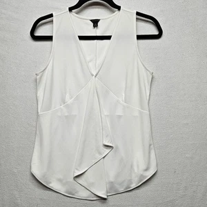 Ann Taylor Tank Top Women's Size XS Cream Ruffle Top 77379 - Picture 1 of 8