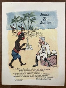 Badoit en 1914 Rare Publicité Eau Minérale Maroc Lyautey Saint Galmier Cassive - Picture 1 of 2