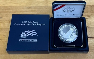 2008-P Proof Bald Eagle Commemorative Silver Dollar $1 Coin - Image 1 of 4
