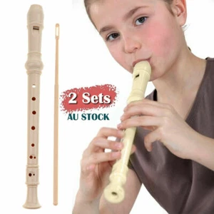 2 Sets 8-hole Instrument with Music Recorder Descant Cleaning Rod Toy AU STOCK - Picture 1 of 11