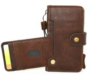 Custodia in vera pelle per Apple iPhone 12 mini portafoglio carte di lusso cover IL - Foto 1 di 9