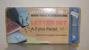 VINTAGE IDENTIFICATION TOOLS 1/4" LETTER SET - METAL STAMPS - Picture 1 of 6