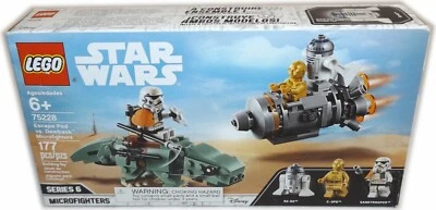 LEGO 75228 Escape Pod vs Dewback Microfighters Star Wars sandtrooper R2-D2 C-3PO - Image 1 of 3