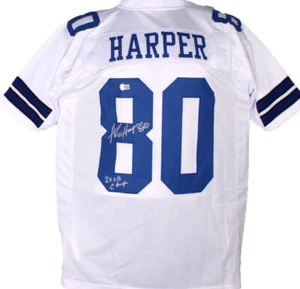 Alvin Harper Autographed White Pro Style Jersey w/SB champs-Beckett W Hologram - Picture 1 of 10