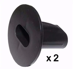 2 X Plastic Hole Tidy Wall Grommet Sky twin Double Coax Aerial Cable Entry BLACK - Bild 1 von 3
