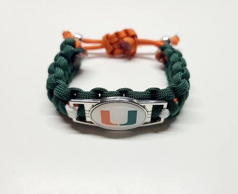 Miami Hurricanes Adjustable Charm Bracelet Fan Apparel & Souvenir College NCAA Cover