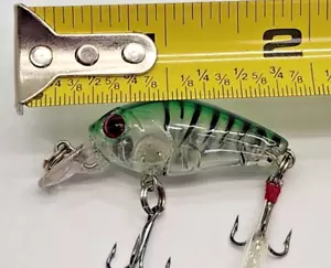 Hard Crankbait Bass Angeln Hartköder GRÜN SILBER - Bild 1 von 3