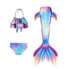 Mermaid Tail Swimsuit for Girls Swimming Kids Bikini Costume 3Pcs Sets with4967