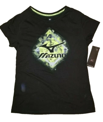CAMISETA NEGRA DIAMANTE SOFTBOL MANGA CORTA MUJER MIZUNO - TALLA S Foto 1 de 4