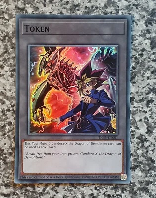Yugioh TKN5-EN001 Token (Yugi Muto and "Gandora-X the Dragon ... Super Rare MINT - Bild 1 von 2