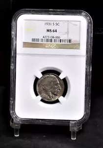 1931-S Buffalo Nickel - NGC MS64 (48019-L) - Picture 1 of 12