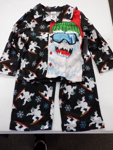 Jungen Xsmall 4 Yeti Monster Snowboarder Flanell 2-teiliges Pyjama Set NEU #22461 - Bild 1 von 2
