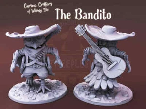 Curious Critters of Whimsy Isle. "The Bandito" miniature for DnD RPG, Tabletop.. - Imagen 1 de 5