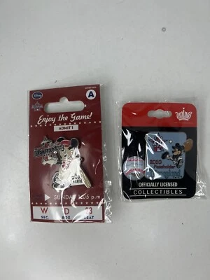 2010 Disney Aminco MLB All Star Game Angel Stadium Passholder Lot Of 2 Pins RARE - Image 1 of 4