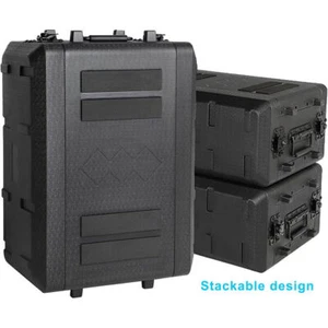 Rack Case 4U 10.2in Deep 3-Space Lockable Flight Case for Standard 19-in devices - Picture 1 of 13