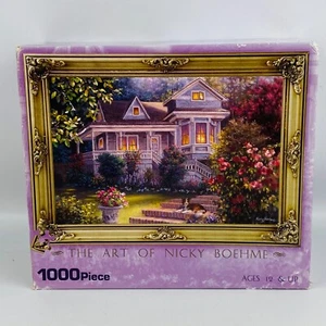 A Canine Sanctuary 1000 Piece Picture Frame Puzzle 25x18 Nicky Boehme Art - Picture 1 of 4