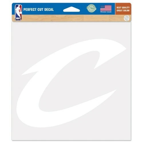 CLEVELAND CAVALIERS WHITE LOGO CUT DECAL 8"X8" PERFECT FOR WINDOWS OR CORN HOLE  Foto 1 de 1