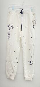 PJ Salvage Doodle Print Ivory French Terry Sleep Bottoms Joggers NWT