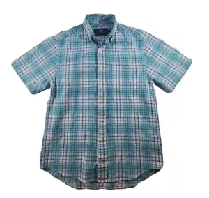 Vineyard Vines Classic Fit Tucker Shirt Blue Plaid Button Front MENS SMALL - Picture 1 of 9