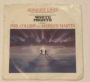 Phil Collins and Marilyn Martin "Separate Lives" 45 RPM Record w/ Picture Sleeve - Imagen 1 de 4