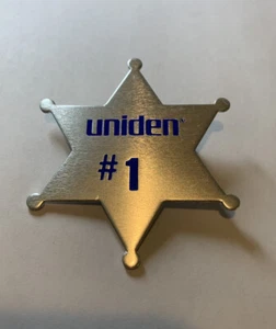 Uniden Radio Walkie Talkie 6 Point Police Security Star Badge Silver Rare Sherif - Picture 1 of 4