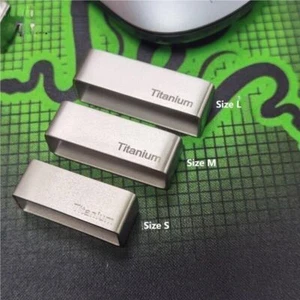 Pure Titanium Belt Loop Keeper Strap Ring Men Belt Buckle Matte Leather EDC Gift - Picture 1 of 11