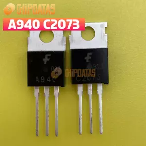 5Pair New ON/Fairchild A940+C2073 AMP Output Transistor FSC 2SA940 2SC2073 TO220 - Picture 1 of 2