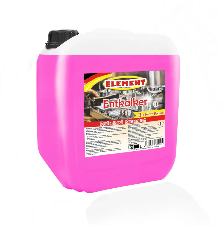 ELEMENT Entkalker 5L Kaffeevollautomat Kaffeemaschine kompatibel mit Delonghi Saeco