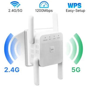 WiFi Booster AC1200 Dual Band 5G/2.4G WiFi Extenders Signal Booster pour Maison - Photo 1/10